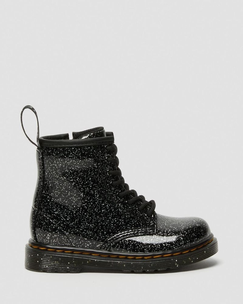 Botas Dr Martens Toddler 1460 Glitter Encaje Up Boots (Cosmic Glitter) Negras | AW50-M7LY