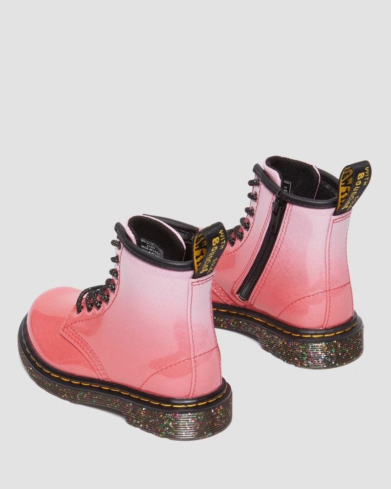 Botas Dr Martens Toddler 1460 Gradient Glitter Cuero Encaje Up Boots Rosas | FO46-Q8DI