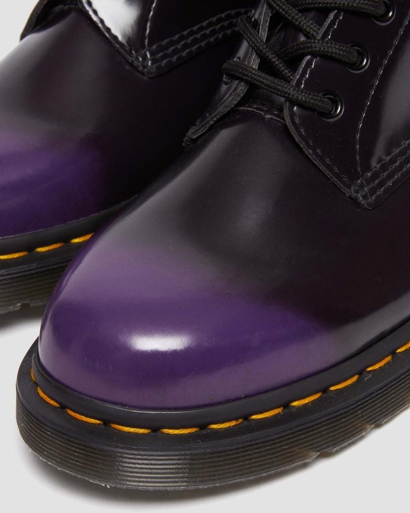 Botas Dr Martens Vegan 1460 Encaje Up Boots (Oxford Rub Off) Moradas | JF96-V6KK