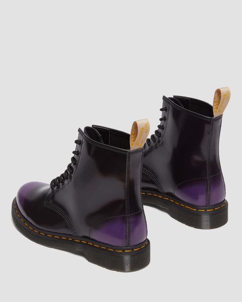 Botas Dr Martens Vegan 1460 Encaje Up Boots (Oxford Rub Off) Moradas | JF96-V6KK