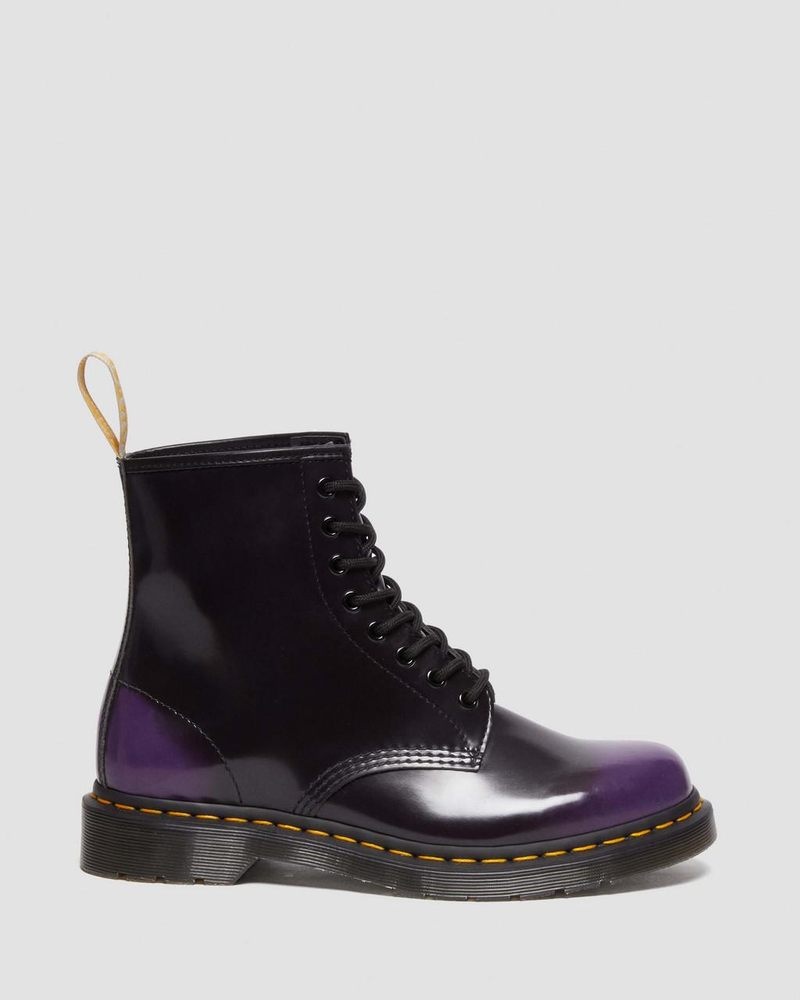 Botas Dr Martens Vegan 1460 Encaje Up Boots (Oxford Rub Off) Moradas | JF96-V6KK