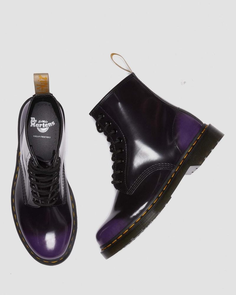 Botas Dr Martens Vegan 1460 Encaje Up Boots (Oxford Rub Off) Moradas | JF96-V6KK