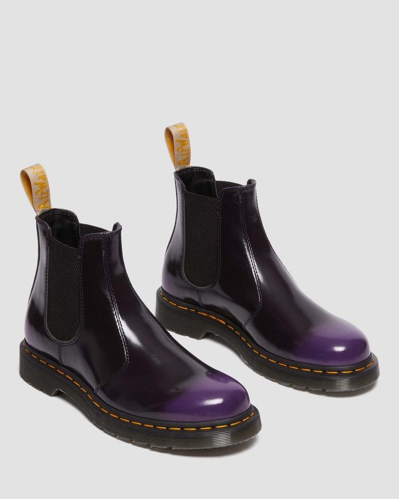 Botas Dr Martens Vegan 2976 Chelsea Boots (Oxford Rub Off) Moradas | BJ57-X5KP