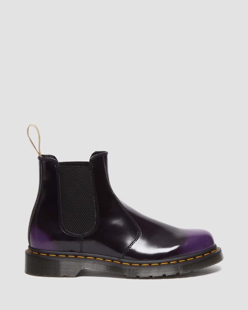 Botas Dr Martens Vegan 2976 Chelsea Boots (Oxford Rub Off) Moradas | BJ57-X5KP