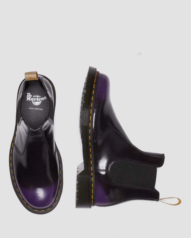 Botas Dr Martens Vegan 2976 Chelsea Boots (Oxford Rub Off) Moradas | NH44-A1RE