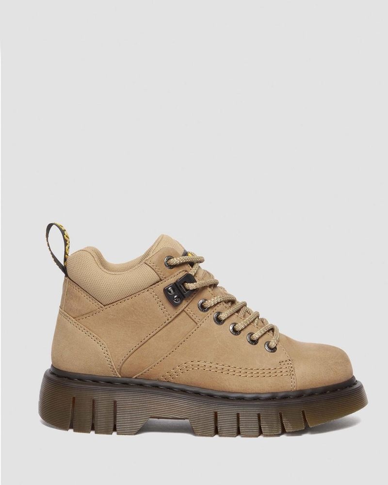 Botas Dr Martens Woodard Tumbled Nubuck Cuero Low Casuales Boots (Tumbled Nubuck) Savannah Tan | XQ28-L8RH