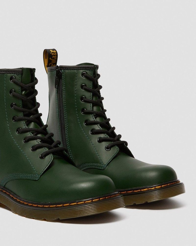 Botas Dr Martens Youth 1460 Cuero Encaje Up Boots (Romario) Verde | PT95-V8ZZ