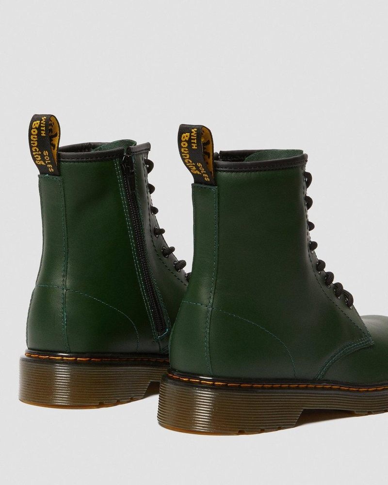 Botas Dr Martens Youth 1460 Cuero Encaje Up Boots (Romario) Verde | PT95-V8ZZ