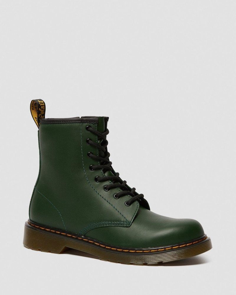 Botas Dr Martens Youth 1460 Cuero Encaje Up Boots (Romario) Verde | PT95-V8ZZ