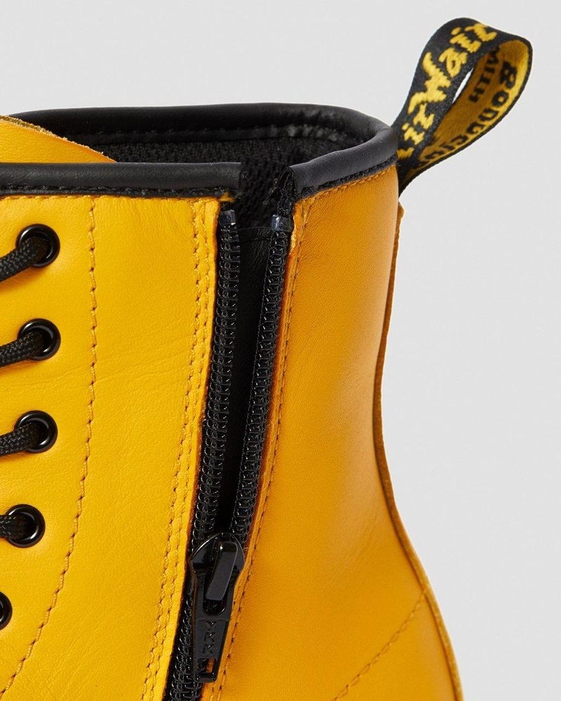 Botas Dr Martens Youth 1460 Cuero Encaje Up Boots (Romario) Amarillo | FG88-X5BS