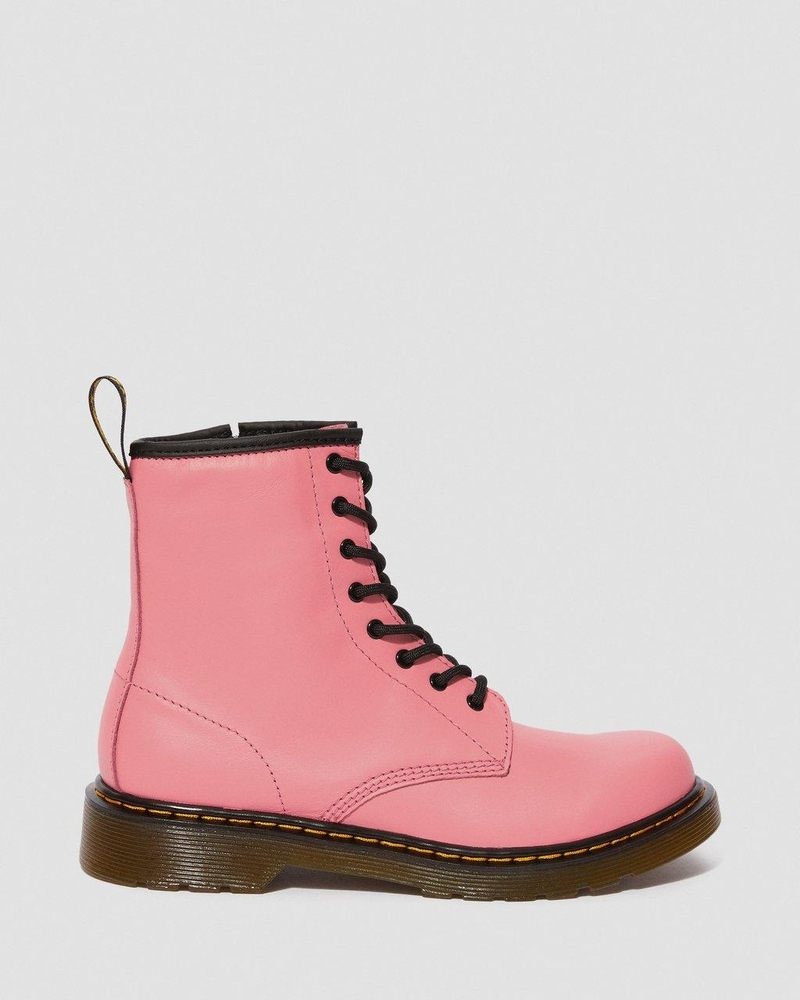 Botas Dr Martens Youth 1460 Cuero Encaje Up Boots (Romario) Rosas | PK60-J7LM