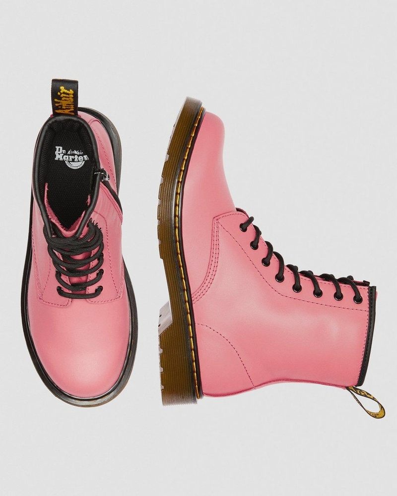 Botas Dr Martens Youth 1460 Cuero Encaje Up Boots (Romario) Rosas | PK60-J7LM