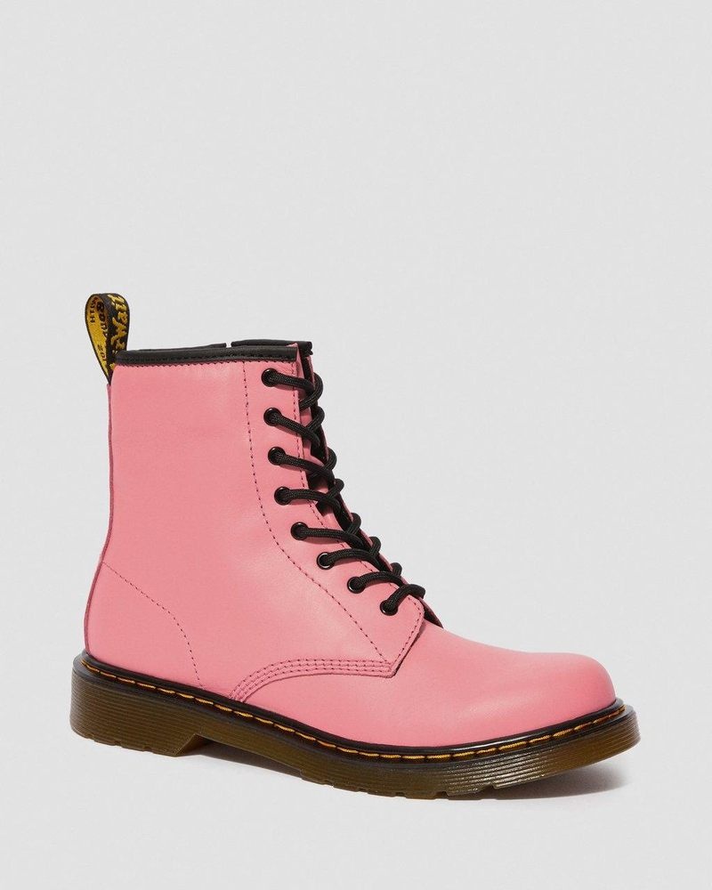 Botas Dr Martens Youth 1460 Cuero Encaje Up Boots (Romario) Rosas | PK60-J7LM