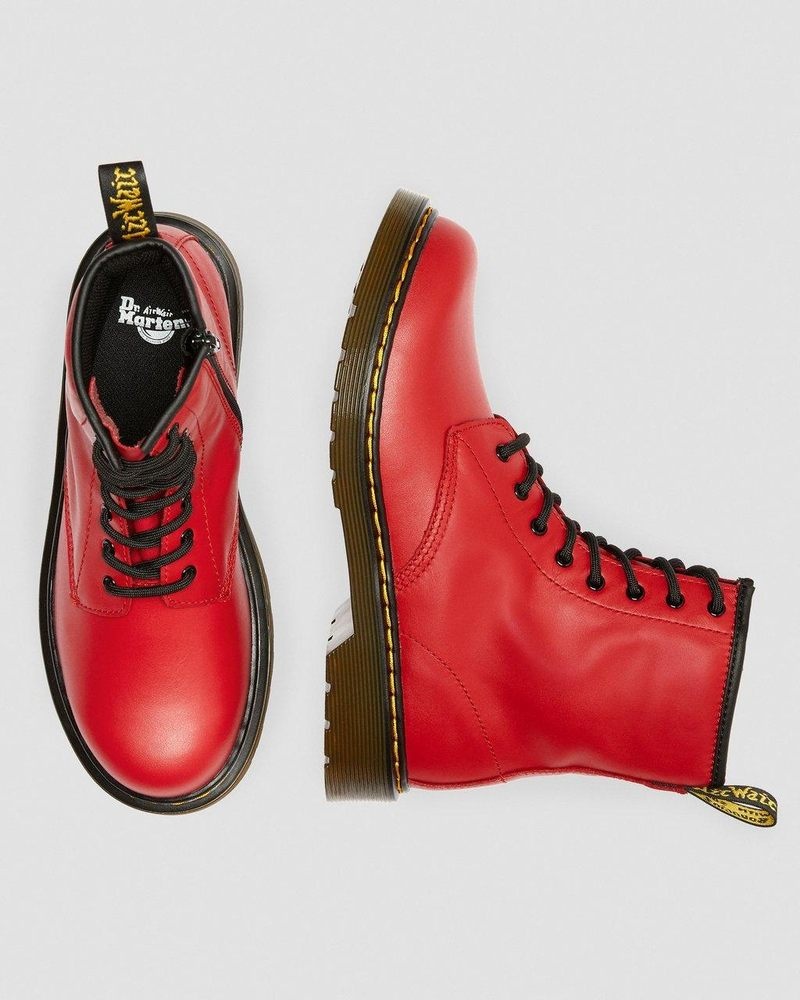 Botas Dr Martens Youth 1460 Cuero Encaje Up Boots (Romario) Rojas | QT70-H2ZE