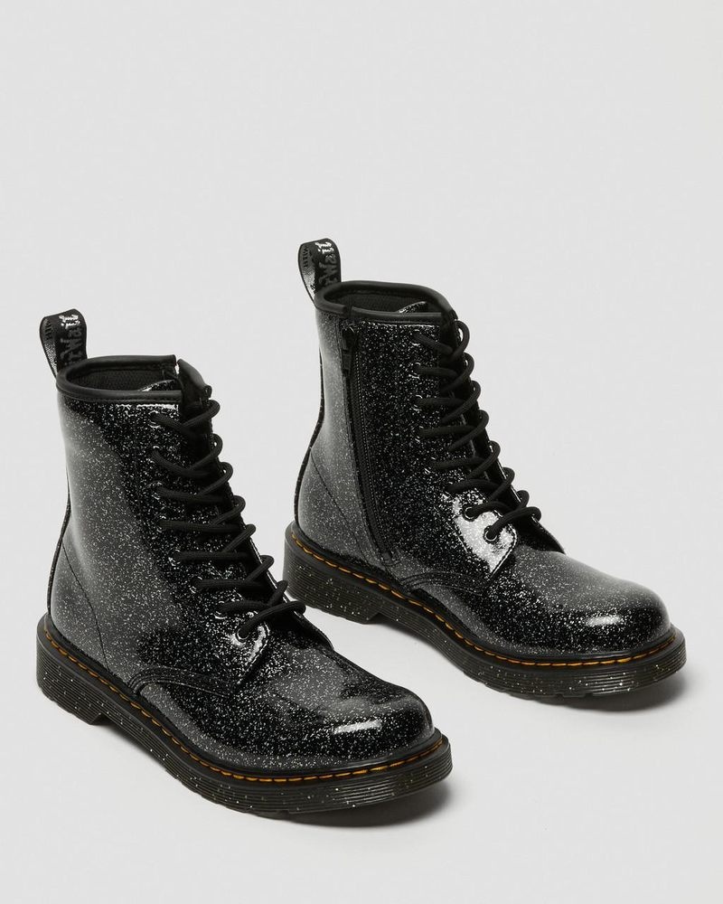 Botas Dr Martens Youth 1460 Glitter Encaje Up Boots (Cosmic Glitter) Negras | EJ06-Z0DL