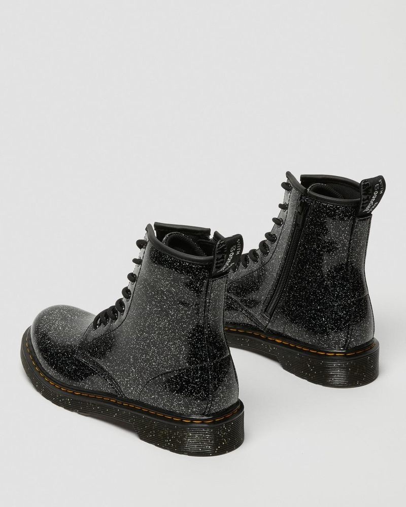 Botas Dr Martens Youth 1460 Glitter Encaje Up Boots (Cosmic Glitter) Negras | EJ06-Z0DL