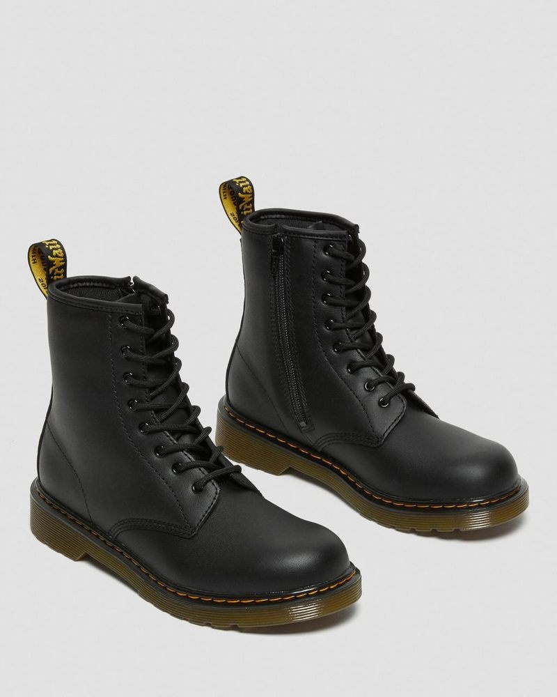 Botas Dr Martens Youth 1460 Softy T Cuero Encaje Up Boots (Softy T) Negras | BC53-S9EW