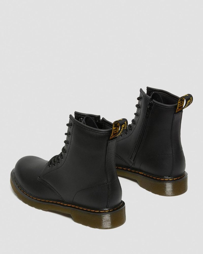 Botas Dr Martens Youth 1460 Softy T Cuero Encaje Up Boots (Softy T) Negras | BC53-S9EW