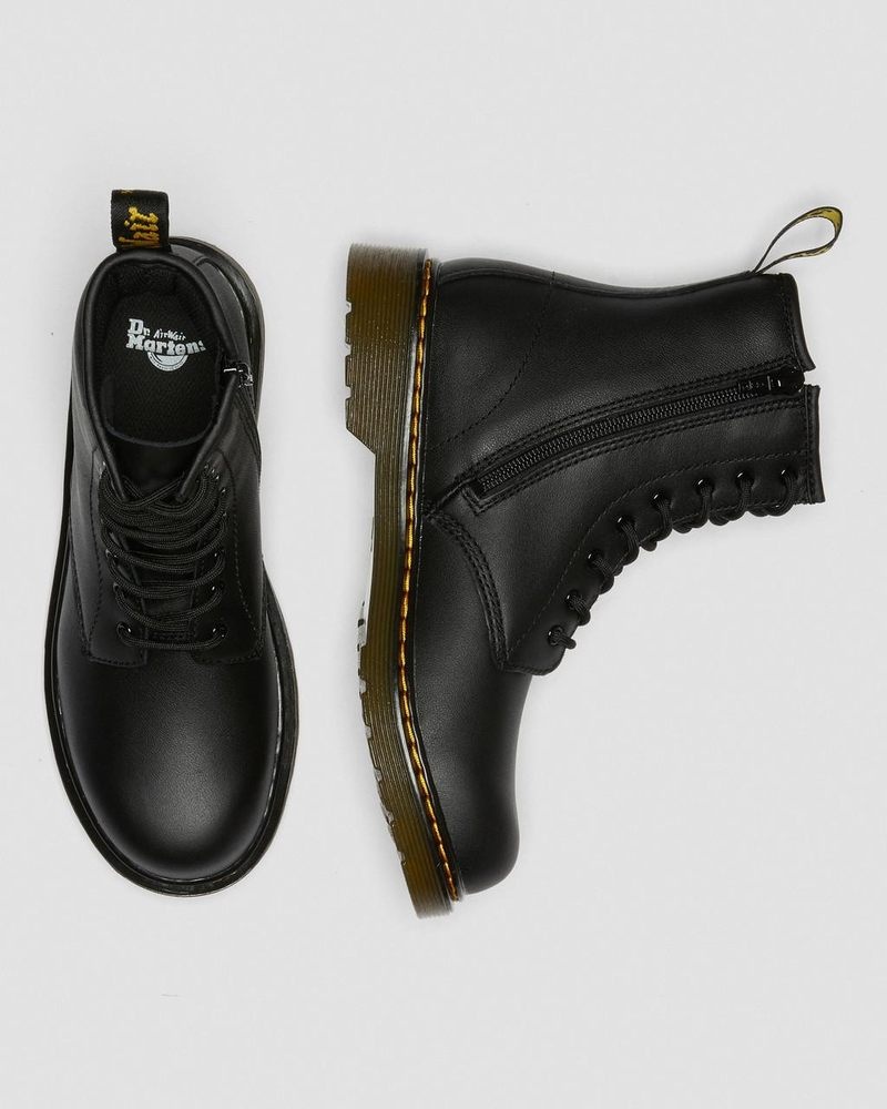 Botas Dr Martens Youth 1460 Softy T Cuero Encaje Up Boots (Softy T) Negras | BC53-S9EW