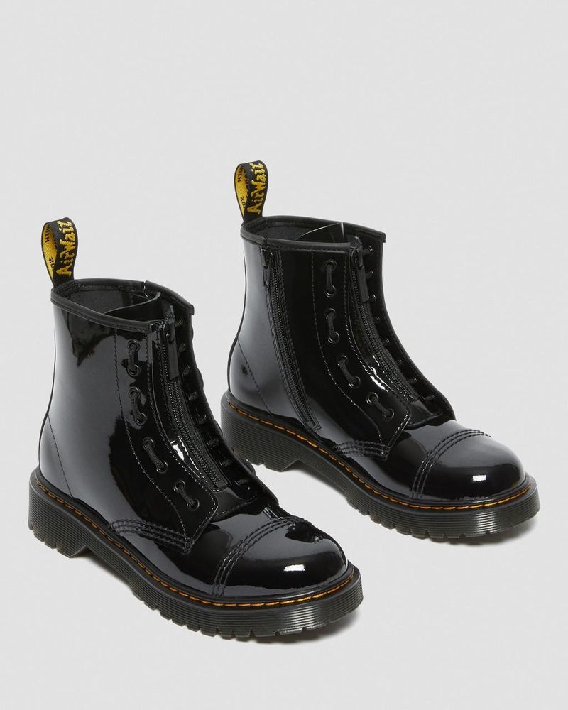 Botas Dr Martens Youth Sinclair Bex Charol Cuero Boots (Charol Cuero) Negras | LZ24-S6IE