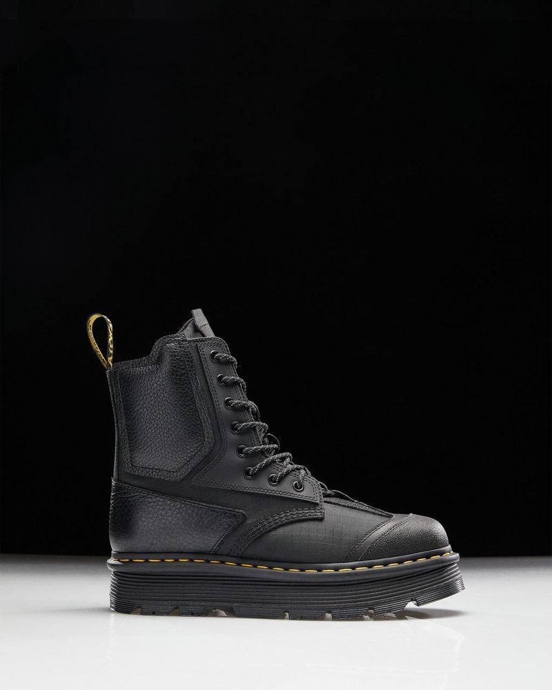 Botas de Plataforma Dr Martens 1460 Beta Zebzag Plataforma Boots (Lunar+Sorento+Hub Ripstop) Negras | GV64-V6TC