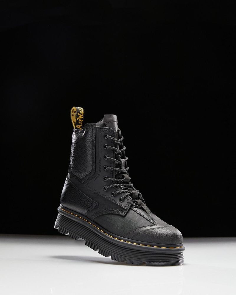 Botas de Plataforma Dr Martens 1460 Beta Zebzag Plataforma Boots (Lunar+Sorento+Hub Ripstop) Negras | GV64-V6TC