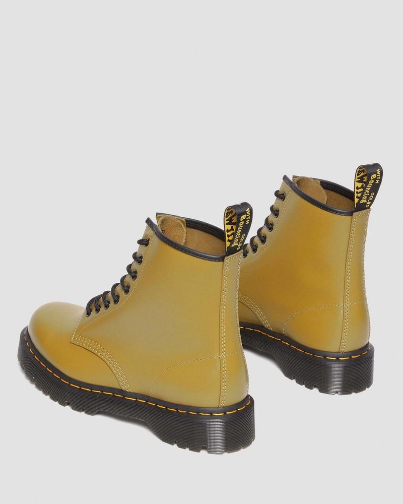 Botas de Plataforma Dr Martens 1460 Bex Smooth Cuero Encaje Up Boots (Smooth Cuero) Verde Oliva | TK50-H7PH