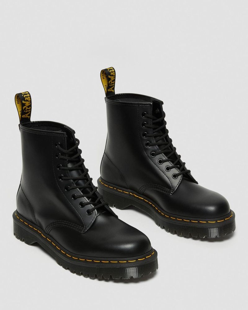 Botas de Plataforma Dr Martens 1460 Bex Smooth Cuero Encaje Up Boots (Smooth Cuero) Negras | JL93-R4FD