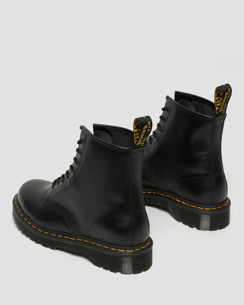 Botas de Plataforma Dr Martens 1460 Bex Smooth Cuero Encaje Up Boots (Smooth Cuero) Negras | JL93-R4FD