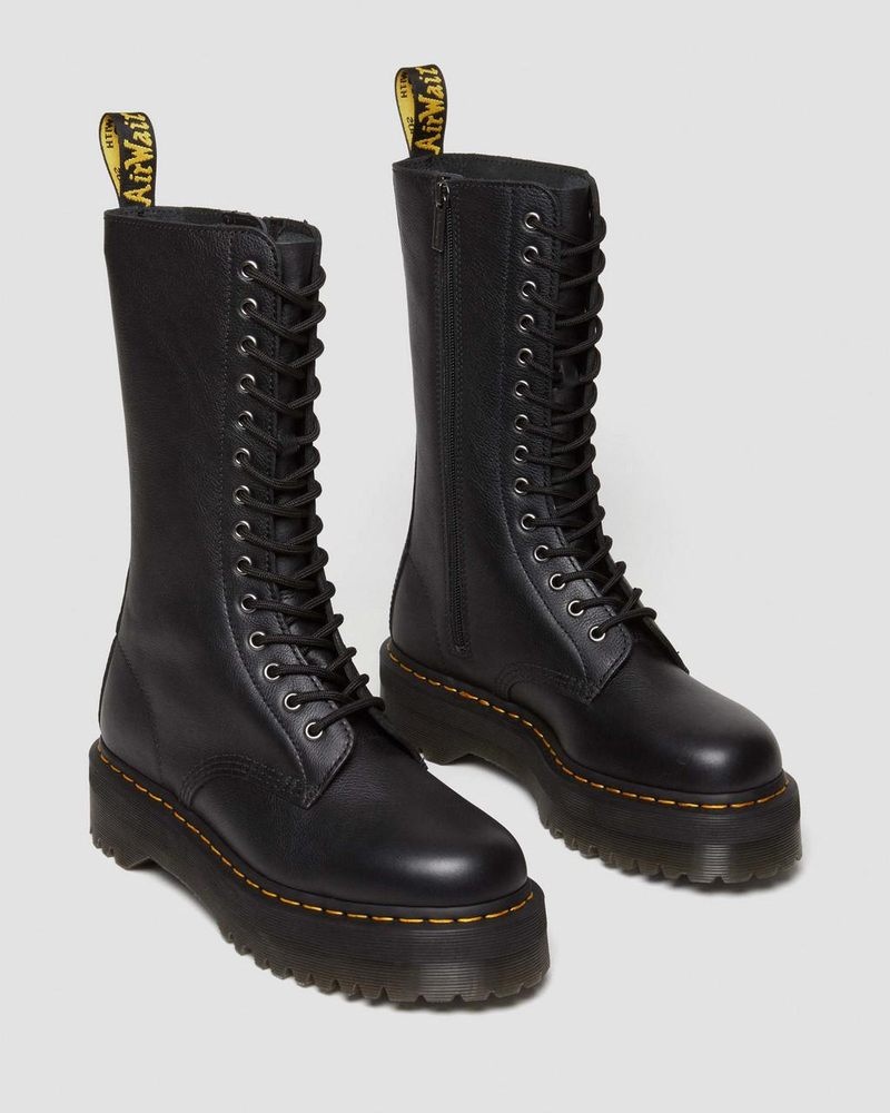 Botas de Plataforma Dr Martens 1B99 Pisa Cuero Mid Calf Encaje Up Boots (Pisa) Negras | WF86-W9FY