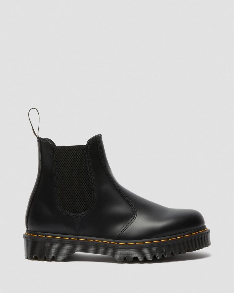 Botas de Plataforma Dr Martens 2976 Bex Smooth Cuero Chelsea Boots (Smooth Cuero) Negras | XA45-L7EC