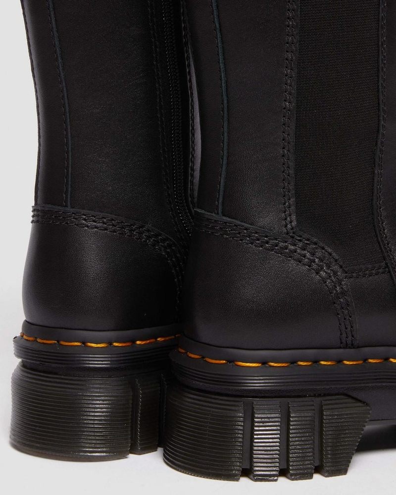 Botas de Plataforma Dr Martens Audrick Altas Nappa Cuero Plataforma Chelsea Boots (Nappa Lux) Negras | NI75-W9AU