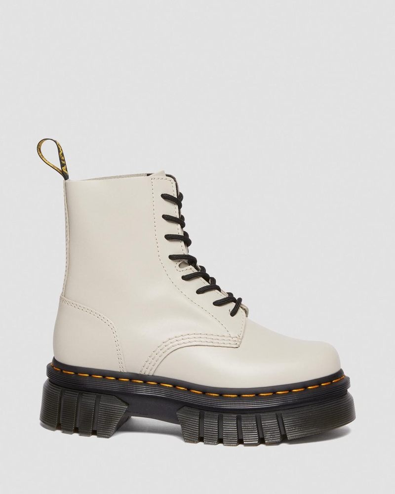 Botas de Plataforma Dr Martens Audrick Nappa Cuero Plataforma Ankle Boots (Nappa Lux) Gris | GN35-Y9ZG