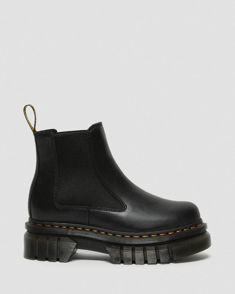 Botas de Plataforma Dr Martens Audrick Nappa Cuero Plataforma Chelsea Boots (Nappa Lux) Negras | GE85-N2TT