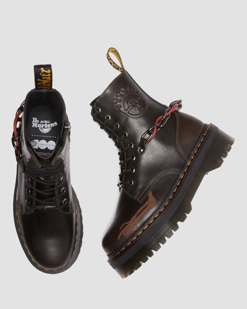 Botas de Plataforma Dr Martens Jadon Boot WB Mad Max Cuero Platforms (Orleans) Verde Menta | ZO98-Z7HD