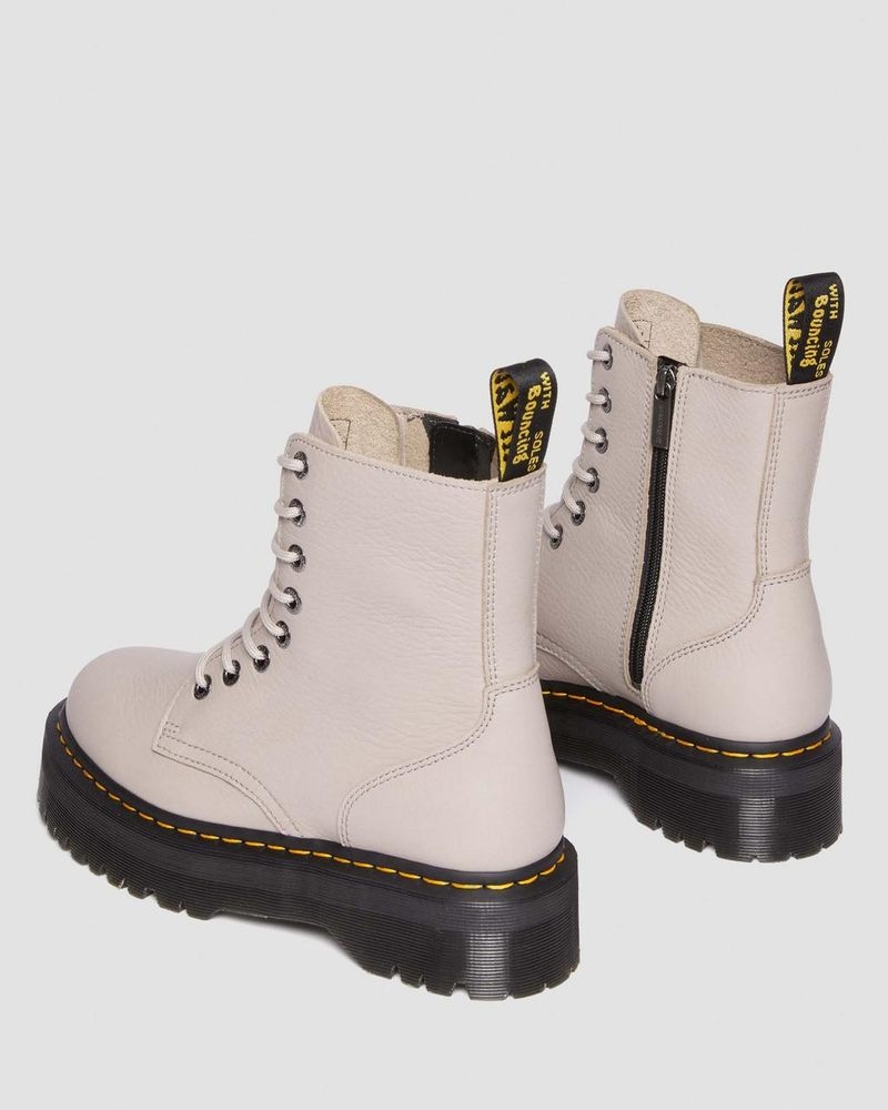 Botas de Plataforma Dr Martens Jadon III Boot Pisa Cuero Platforms (Pisa) Vintage Taupe | LW64-X1ZC