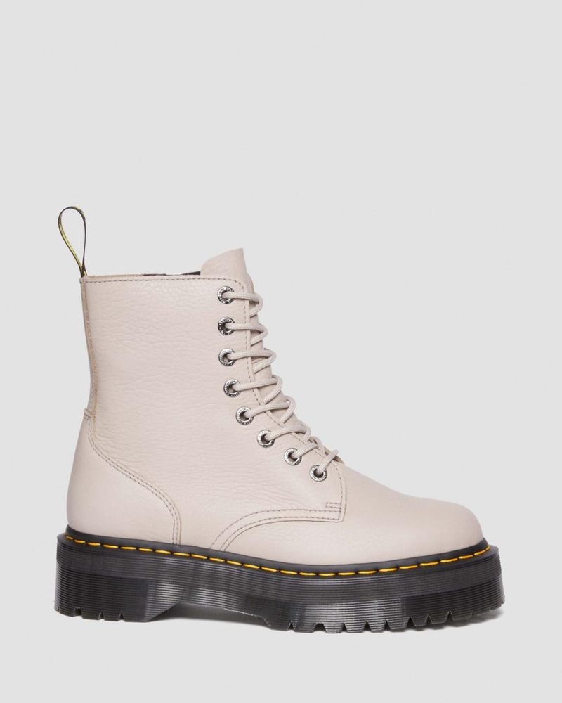 Botas de Plataforma Dr Martens Jadon III Boot Pisa Cuero Platforms (Pisa) Vintage Taupe | LW64-X1ZC