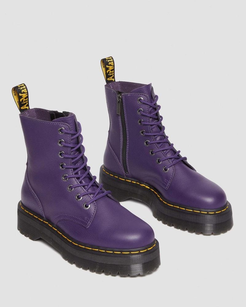 Botas de Plataforma Dr Martens Jadon III Boot Pisa Cuero Platforms (Pisa) Moradas | FV89-K9FJ