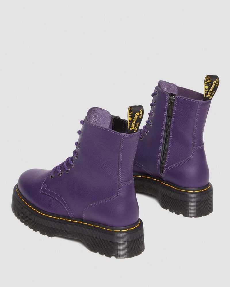 Botas de Plataforma Dr Martens Jadon III Boot Pisa Cuero Platforms (Pisa) Moradas | FV89-K9FJ