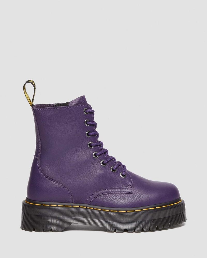 Botas de Plataforma Dr Martens Jadon III Boot Pisa Cuero Platforms (Pisa) Moradas | FV89-K9FJ