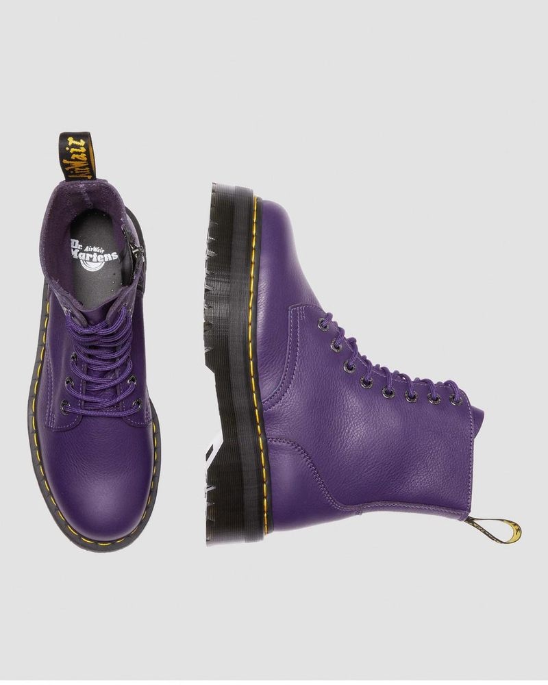 Botas de Plataforma Dr Martens Jadon III Boot Pisa Cuero Platforms (Pisa) Moradas | FV89-K9FJ