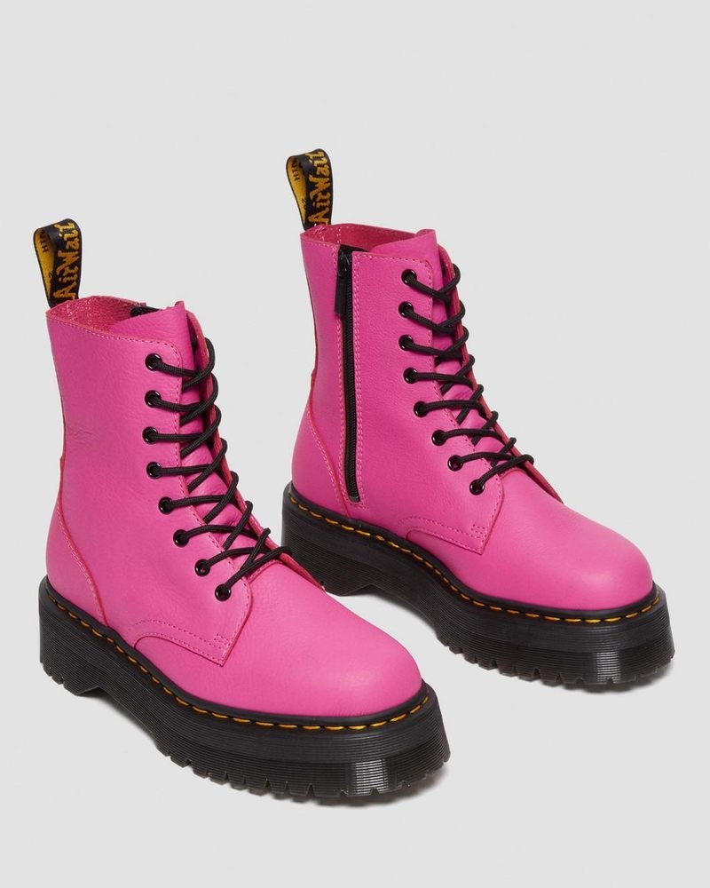 Botas de Plataforma Dr Martens Jadon III Boot Pisa Cuero Platforms (Pisa) Rosas | EW01-M3DO