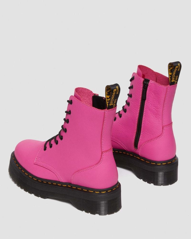 Botas de Plataforma Dr Martens Jadon III Boot Pisa Cuero Platforms (Pisa) Rosas | EW01-M3DO