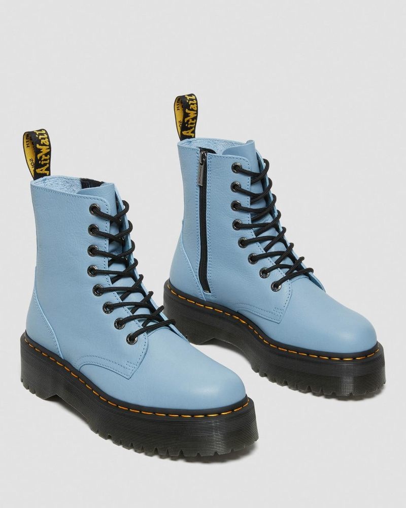 Botas de Plataforma Dr Martens Jadon III Boot Pisa Cuero Platforms (Pisa) Azules | UC99-T3IK