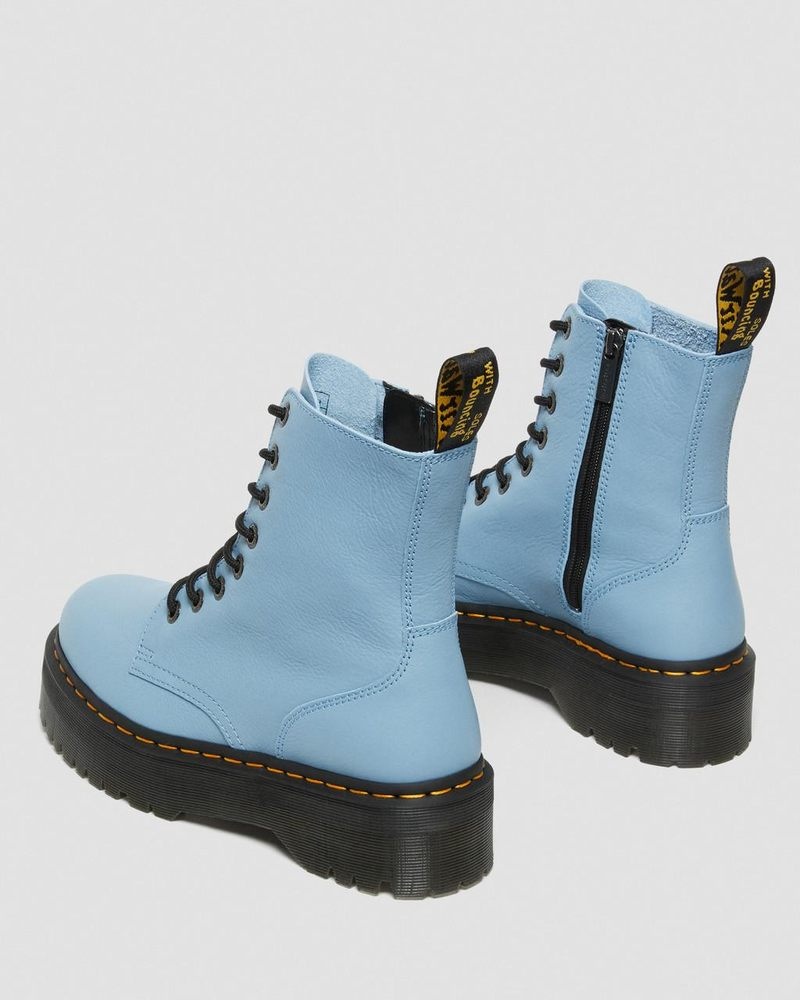 Botas de Plataforma Dr Martens Jadon III Boot Pisa Cuero Platforms (Pisa) Azules | UC99-T3IK