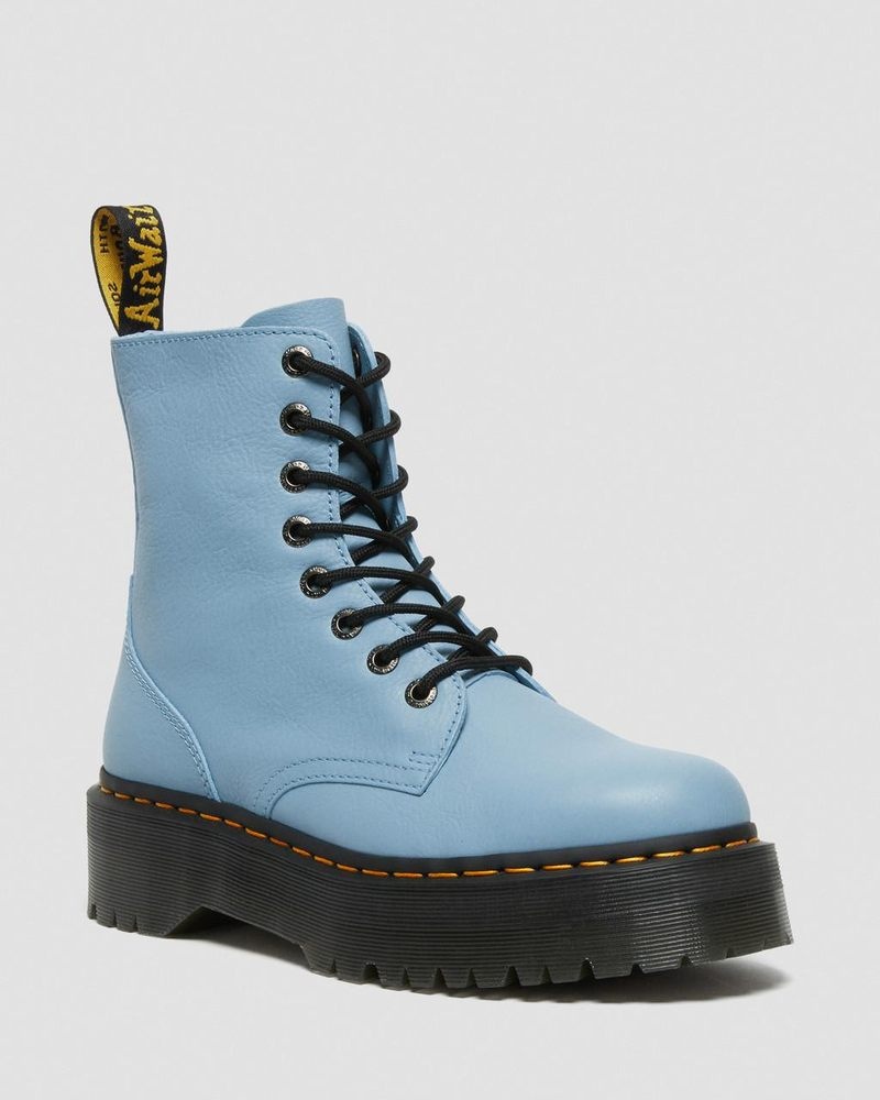 Botas de Plataforma Dr Martens Jadon III Boot Pisa Cuero Platforms (Pisa) Azules | UC99-T3IK