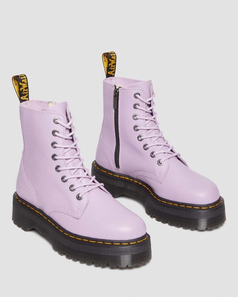 Botas de Plataforma Dr Martens Jadon III Boot Pisa Cuero Platforms (Pisa) Lilac | ER92-T9IU