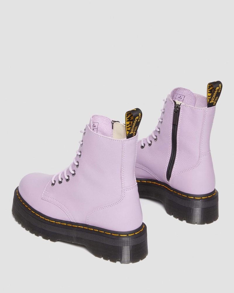 Botas de Plataforma Dr Martens Jadon III Boot Pisa Cuero Platforms (Pisa) Lilac | ER92-T9IU