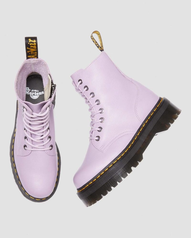 Botas de Plataforma Dr Martens Jadon III Boot Pisa Cuero Platforms (Pisa) Lilac | ER92-T9IU