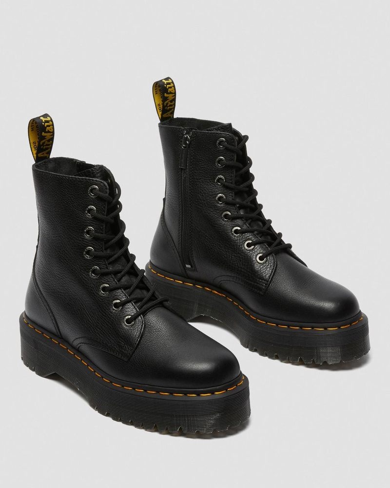 Botas de Plataforma Dr Martens Jadon III Boot Pisa Cuero Platforms (Pisa) Negras | DS30-D0AB